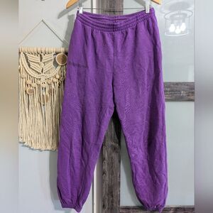 Pangaia recycled organic cotton sweatpants purple
